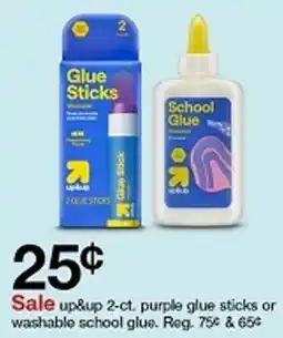 Target Up&up purple glue sticks or washable school glue offer
