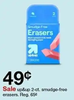 Target Up&up smudge-free erasers offer