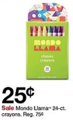 Target Mondo Llama crayons offer