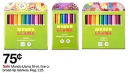 Target Mondo Llama fine or broad-tip markers offer