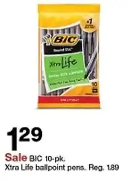 Target BIC Xtra Life ballpoint pens offer
