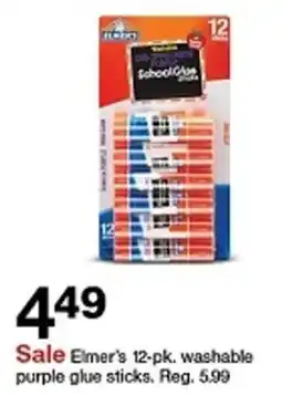 Target Elmer's washable purple glue sticks offer