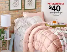 Target Room essentials twin/ twin extra long puffer comforter offer