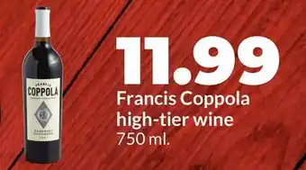 Hy-Vee Francis Coppola high-tier wine offer