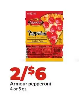 Hy-Vee Armour pepperoni offer