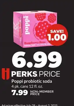 Hy-Vee Poppi probiotic soda offer