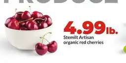 Hy-Vee Stemilt Artisan organic red cherries offer