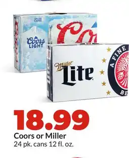 Hy-Vee Coors or Miller offer