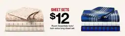 Target Room Essentials twin/ twin extra long sheet set offer