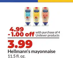 Hy-Vee Hellmann's mayonnaise offer