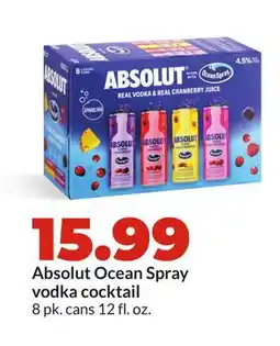 Hy-Vee Absolut Ocean Spray vodka cocktail offer