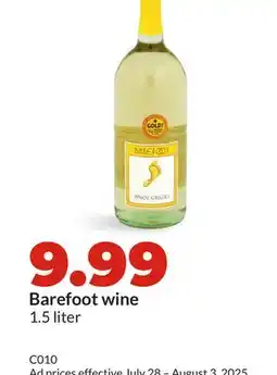 Hy-Vee Barefoot wine offer