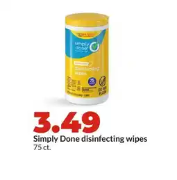Hy-Vee Simply Done disinfecting wipes offer