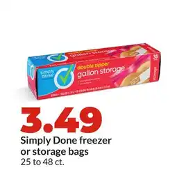 Hy-Vee Simply Done freezer or storage bags offer