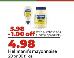 Hy-Vee Hellmann's mayonnaise offer