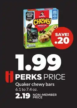 Hy-Vee Quaker chewy bars offer