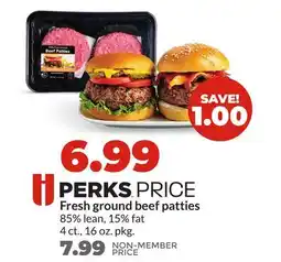 Hy-Vee Fresh ground beef patties offer