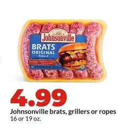 Hy-Vee Johnsonville brats, grillers or ropes offer