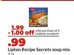 Hy-Vee Lipton Recipe Secrets soup mix offer