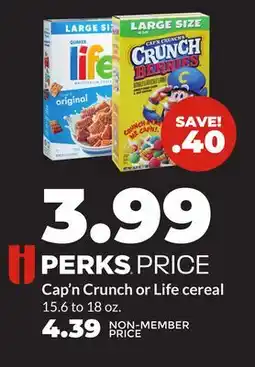 Hy-Vee Cap'n Crunch or Life cereal offer