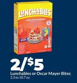 Hy-Vee Lunchables or Oscar Mayer Bites offer