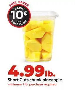 Hy-Vee Short Cuts chunk pineapple offer