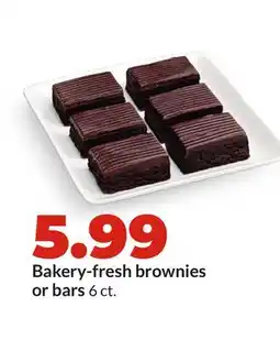 Hy-Vee Bakery-fresh brownies or bars offer