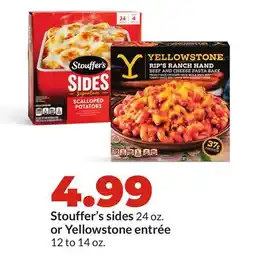 Hy-Vee Stouffer's sides 24 oz. or Yellowstone entrée 12 to 14 oz offer