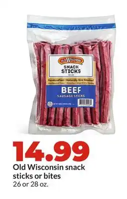 Hy-Vee Old Wisconsin snack sticks or bites offer