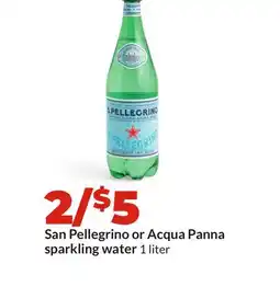 Hy-Vee San Pellegrino or Acqua Panna sparkling water offer