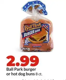 Hy-Vee Ball Park burger or hot dog buns offer