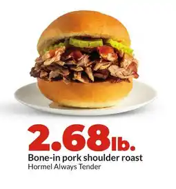 Hy-Vee Bone-in pork shoulder roast offer