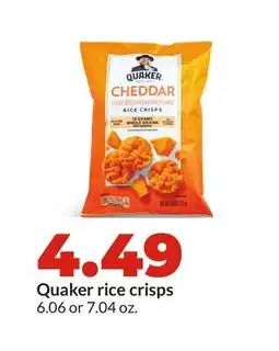 Hy-Vee Quaker rice crisps offer