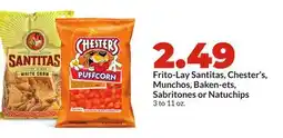 Hy-Vee Frito-Lay Santitas, Chester's, Munchos, Baken-ets, Sabritones or Natuchips offer