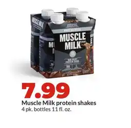 Hy-Vee Muscle Milk protein shakes offer