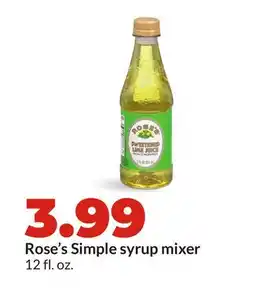 Hy-Vee Rose's Simple syrup mixer offer