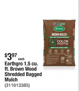The Home Depot Earthgro 1.5 cu. ft. Brown Wood Shredded Bagged Mulch offer