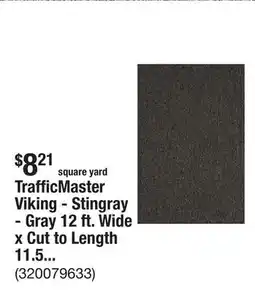 The Home Depot TrafficMaster Viking - Stingray - Gray 12 ft. Wide x Cut to Length 11.5 oz. Olefin Loop Carpet offer