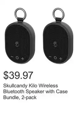 Costco Skullcandy Kilo Wireless Bluetooth Speaker with Case Bundle, 2-pack offer