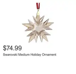 Costco Swarovski Medium Holiday Ornament offer