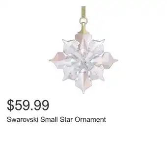 Costco Swarovski Small Star Ornament offer
