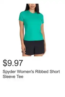 Costco Spyder Women's Ribbed Short Sleeve Tee offer