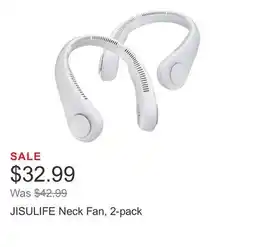 Costco JISULIFE Neck Fan, 2-pack offer
