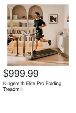 Costco Kingsmith Elite Pro Folding Treadmill offer