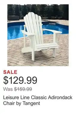Costco Leisure Line Classic Adirondack Chair by Tangent offer