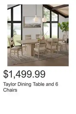 Costco Taylor Dining Table and 6 Chairs offer
