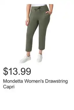Costco Mondetta Women's Drawstring Capri offer
