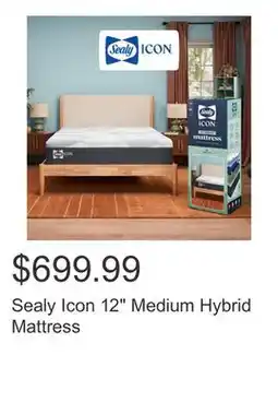 Costco Sealy Icon 12 Medium Hybrid Mattress offer