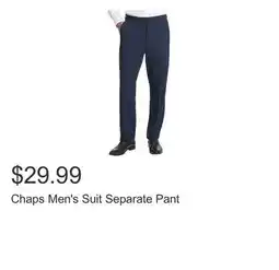 Costco Chaps Men's Suit Separate Pant offer