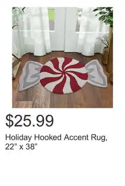 Costco Holiday Hooked Accent Rug, 22 x 38 offer